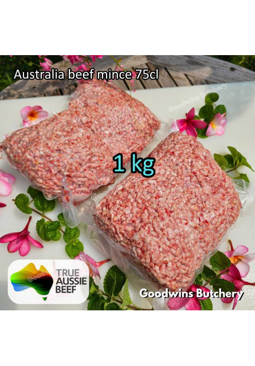 Australia beef mince plain 75CL daging sapi giling frozen price/pack 1kg